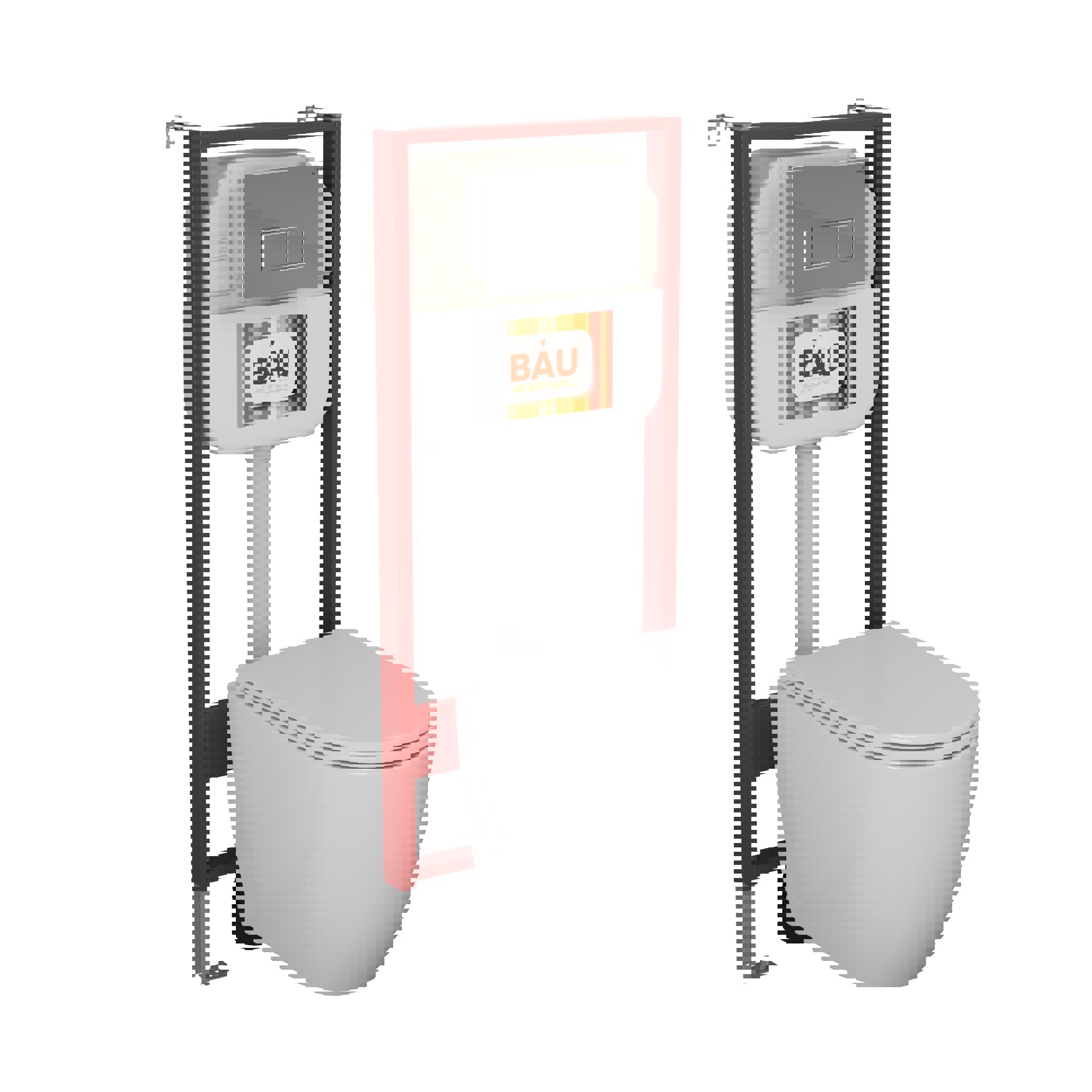 Изображение товара Комплект BAUEDGE NEO45700-BL0001-HQ3-Q00007 6 в 1 для подвесного унитаза безободковый Dream Hurrica