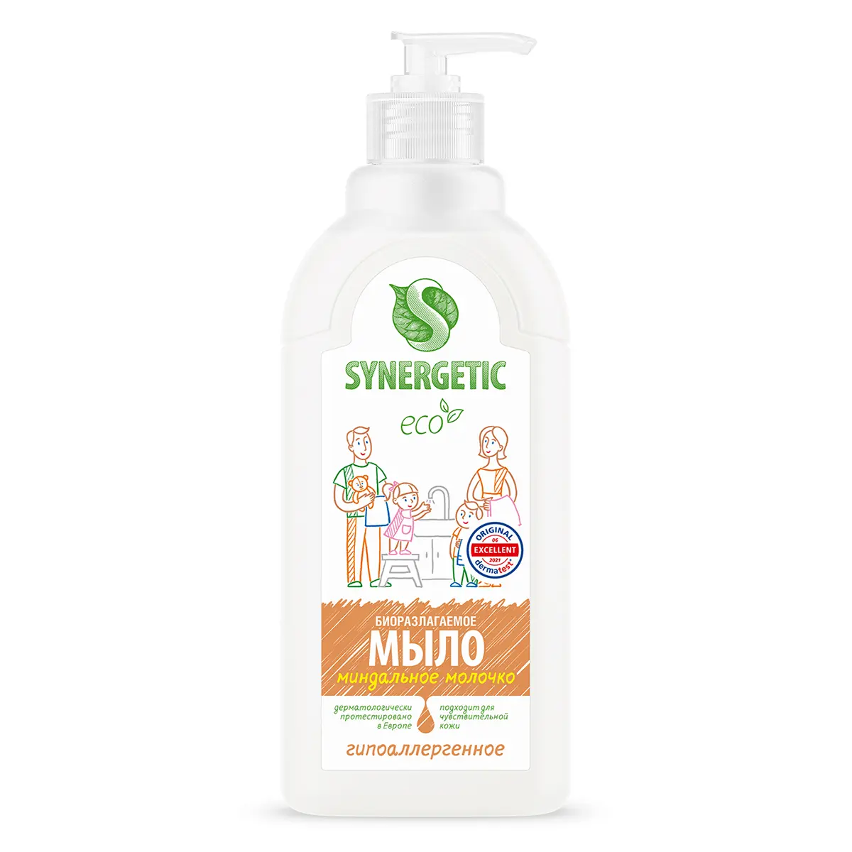 Жидкое мыло для рук Synergetic миндаль 500 мл
