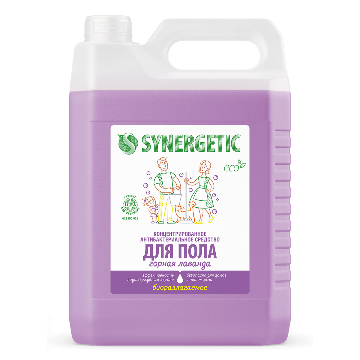 Изображение товара Средство моющее для пола Synergetic горная лаванда 5л
