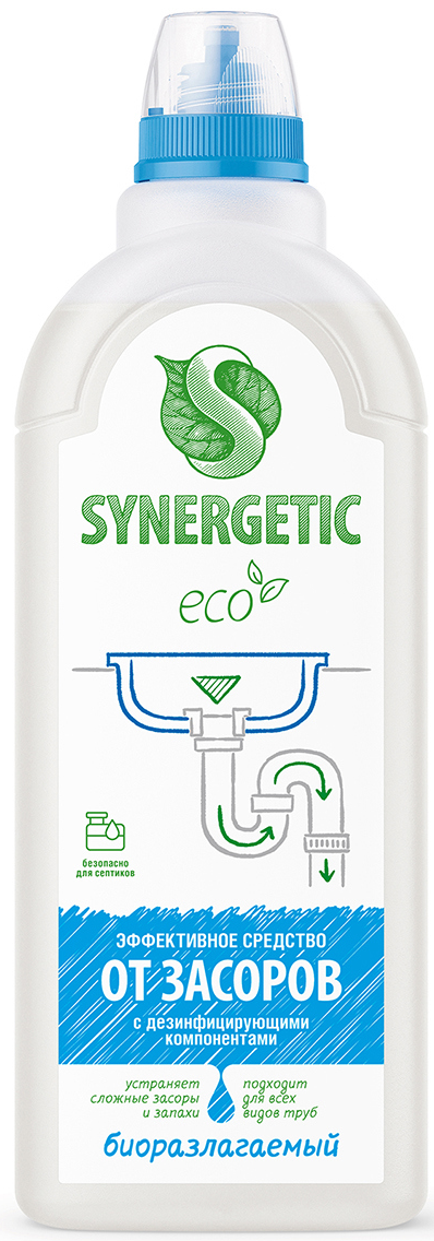 Биоразлагаемое средство от засоров Synergetic 1л