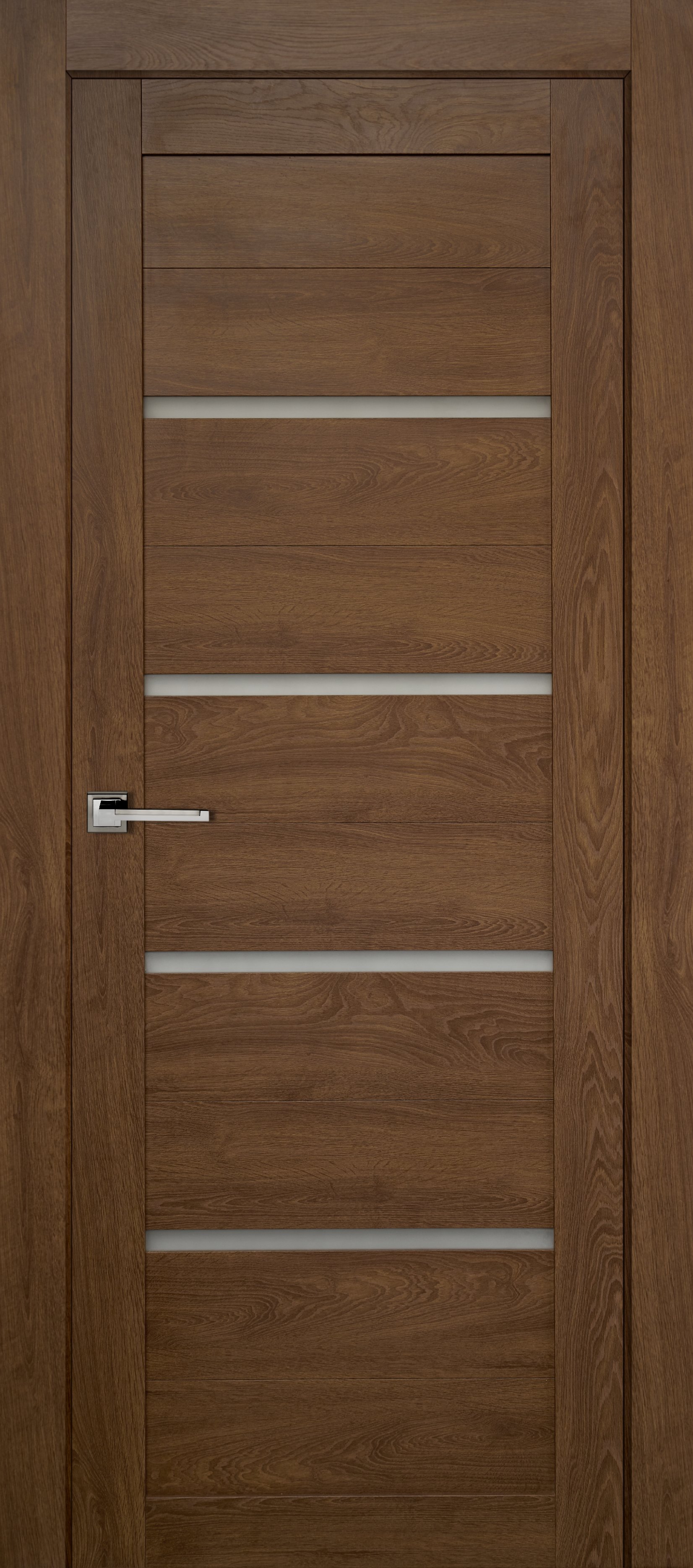 Изображение товара Дверь межкомнатная со стеклом Тренд горизонтальный 70x200 см Hardflex коричневый без замка, без петель