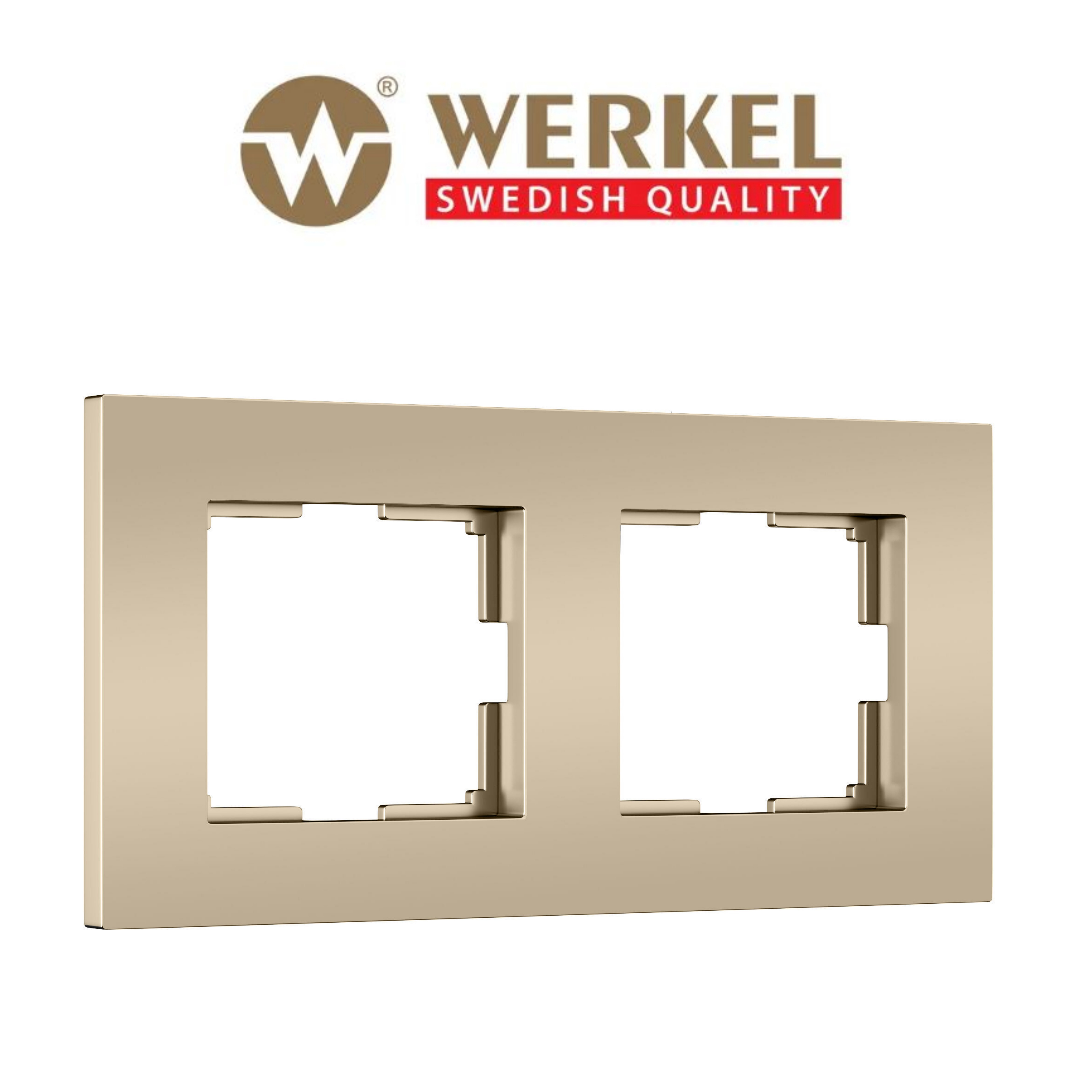 Изображение товара Рамка для розеток и выключателей Werkel W0022911 Slab 2 поста цвет шампань софт Изображение товара Рамка для розеток и выключателей Werkel W0022911 Slab 2 поста цвет шампань софт