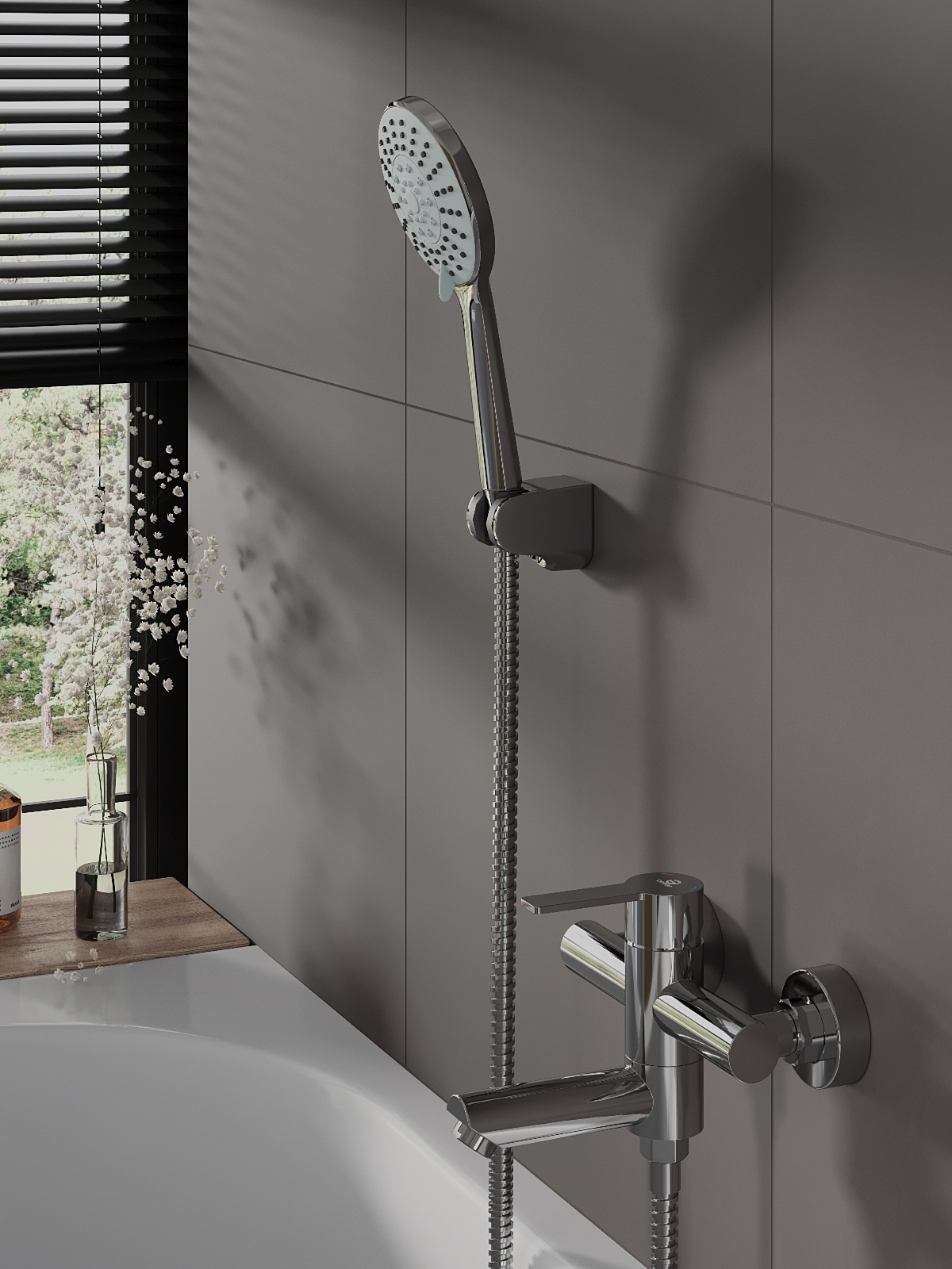 Изображение товара Смеситель для ванны Agger Easy A3121200 однорычажный цвет хром