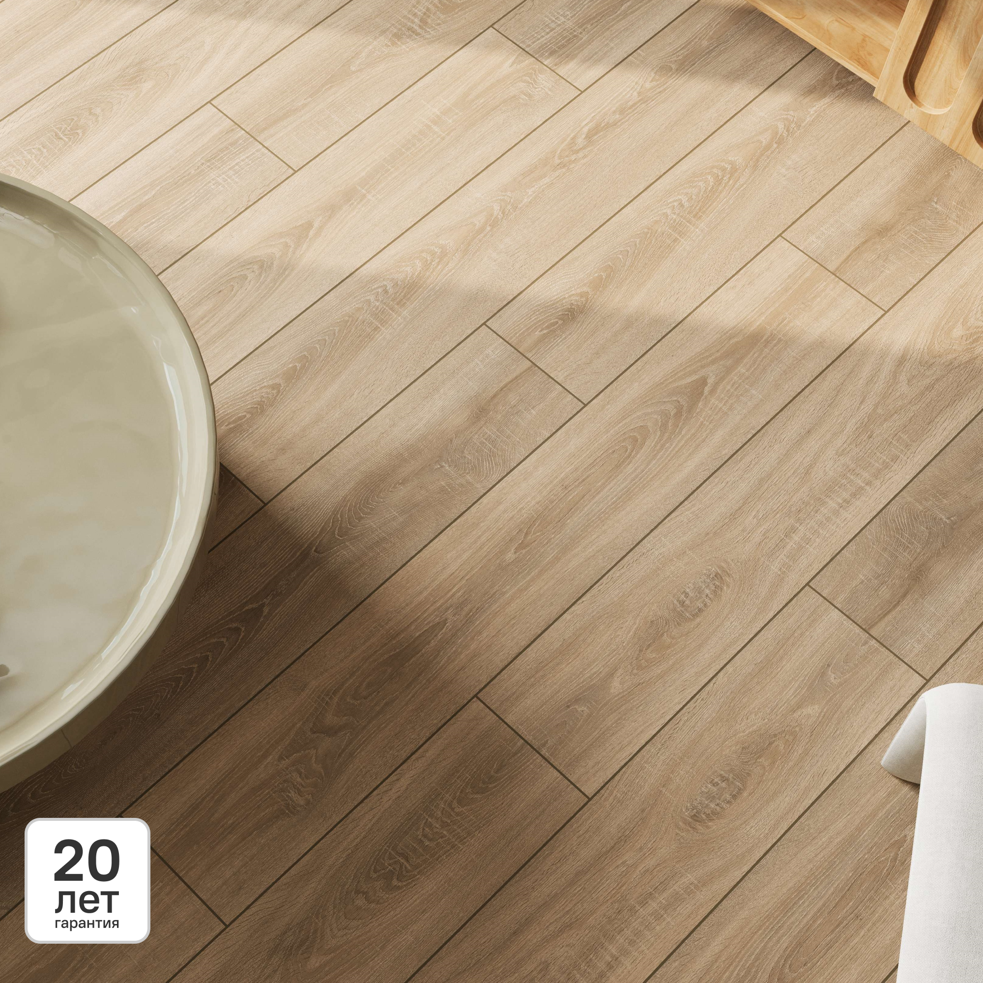 Изображение товара Ламинат KREAFORTA Сосна Оттава 33 класс 8 мм с фаской 1.99 м² натуральное дерево