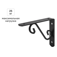 Изображение товара Декоративный кронштейн Volute 11x14 см нагрузка до 25 кг цвет черный