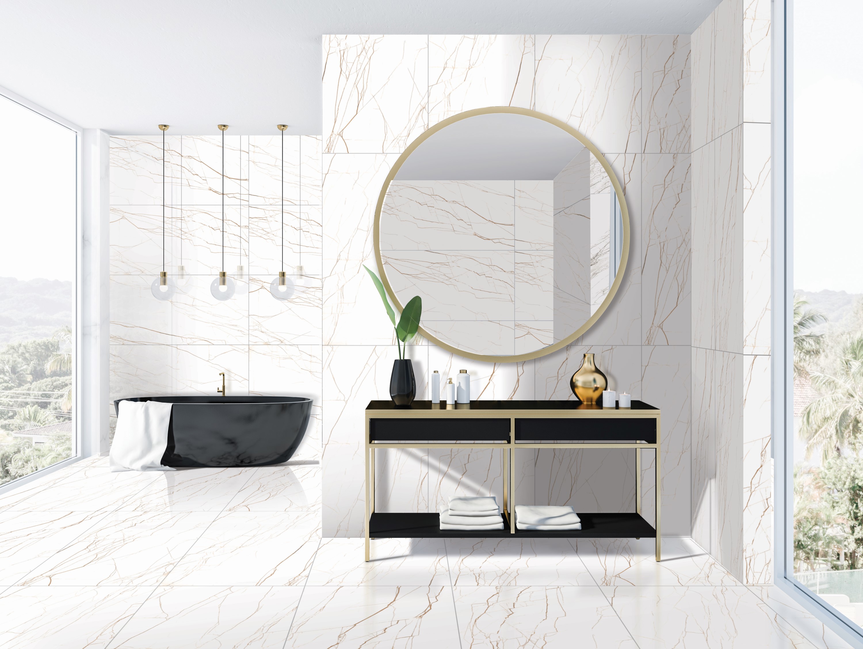 Изображение товара Керамогранит NSceramic NS16CG0013 60x120 под мрамор глянцевый морозостойкий