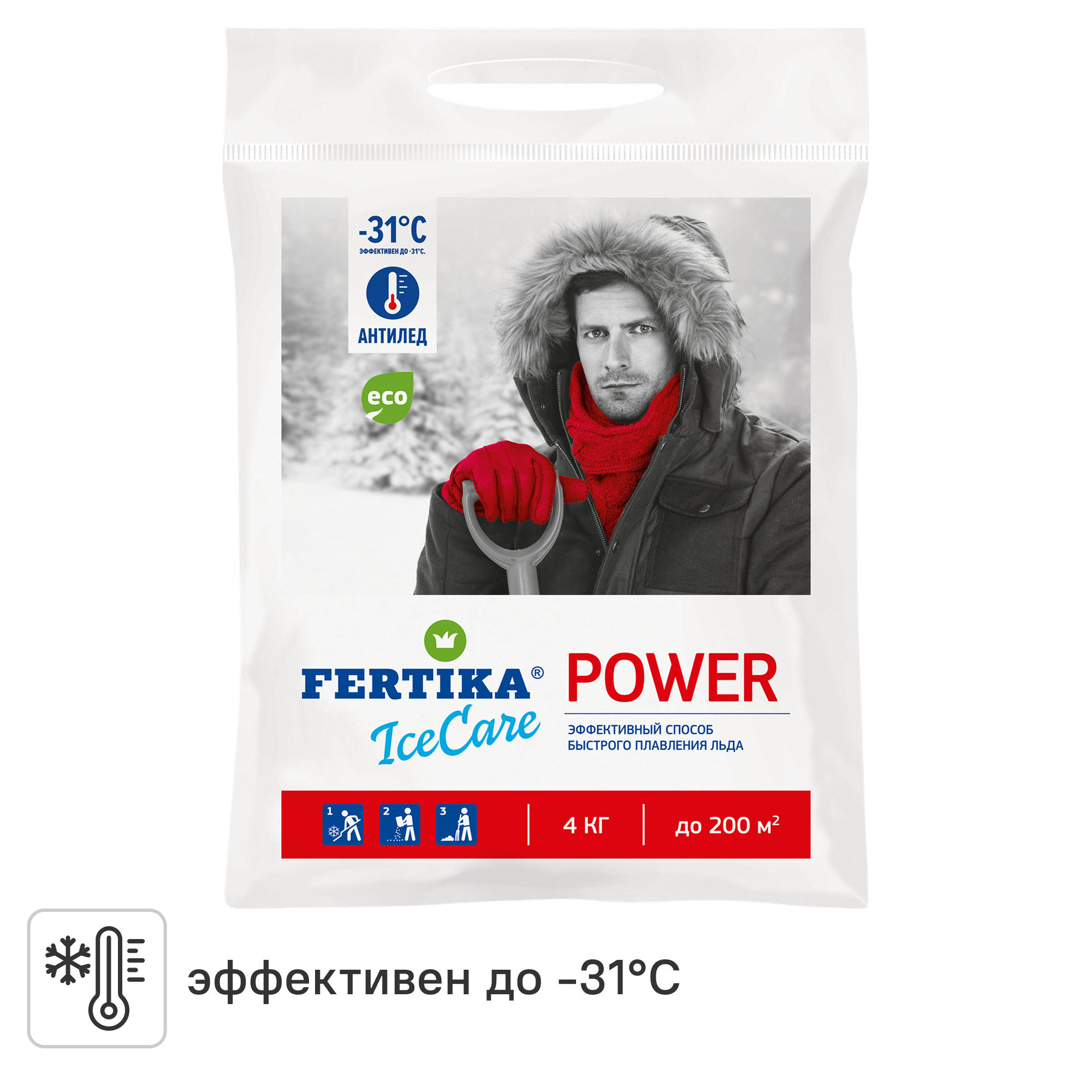 Изображение товара Противогололедный реагент Fertika 4 кг