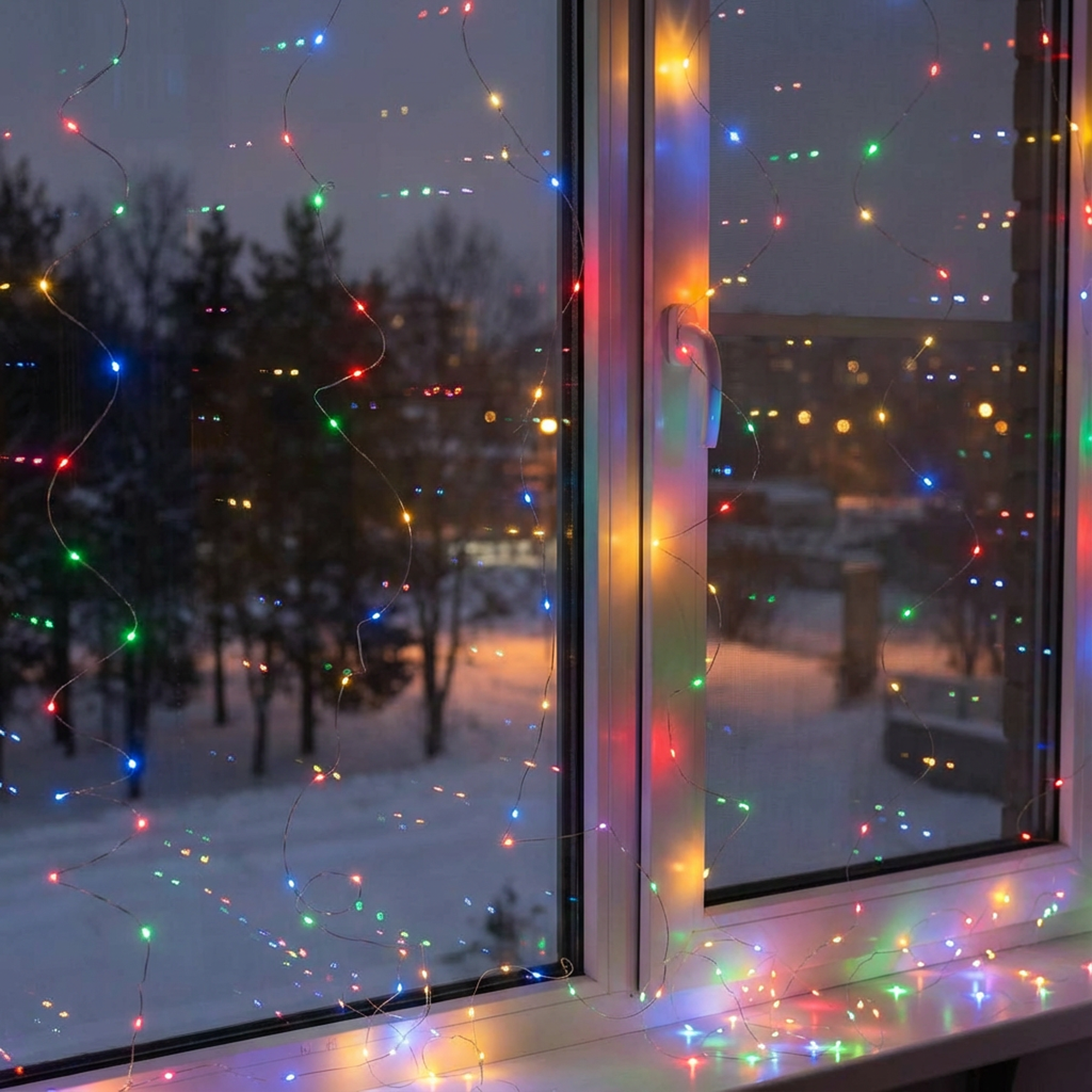 Изображение товара Светодиодная занавес гирлянда 3x3 м 300 ламп разноцветных режимов