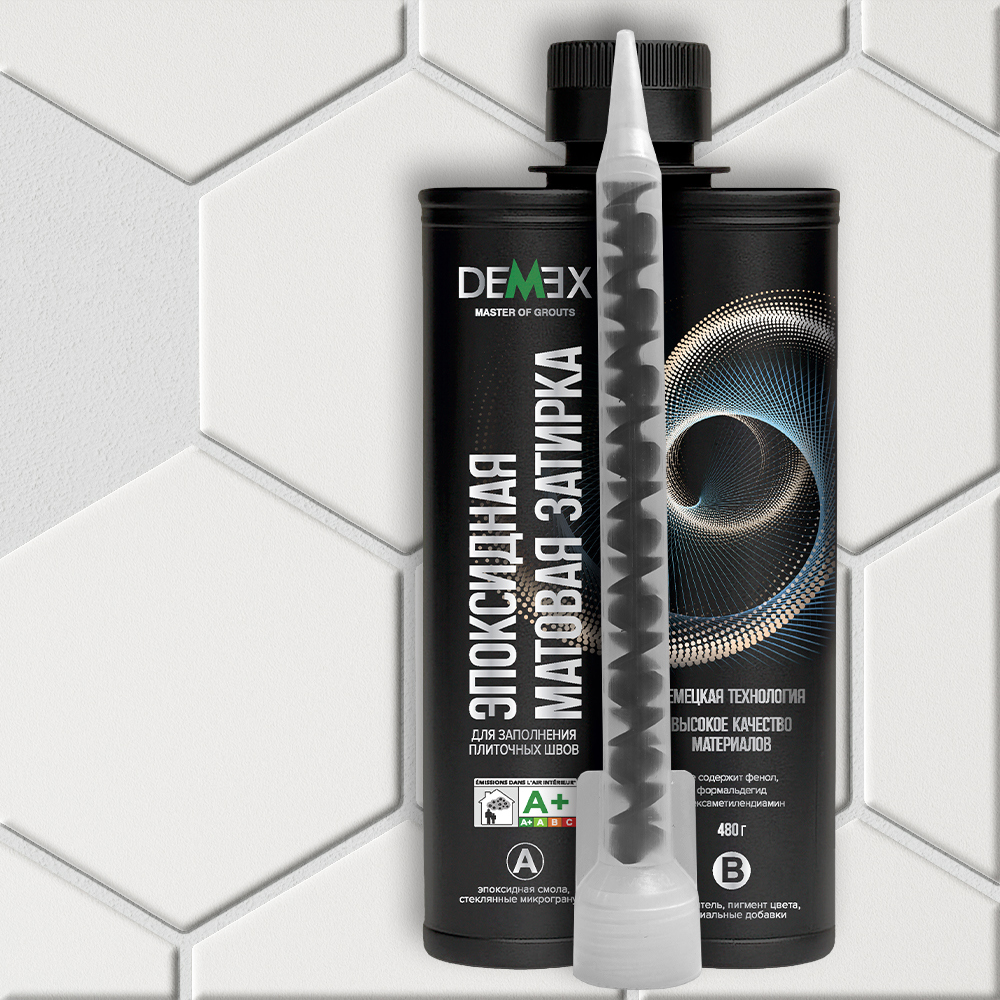 Изображение товара Затирка эпоксидная матовая двухкомпонентная Demex 307 в двойной тубе 400 грамм цвет гейнсборо