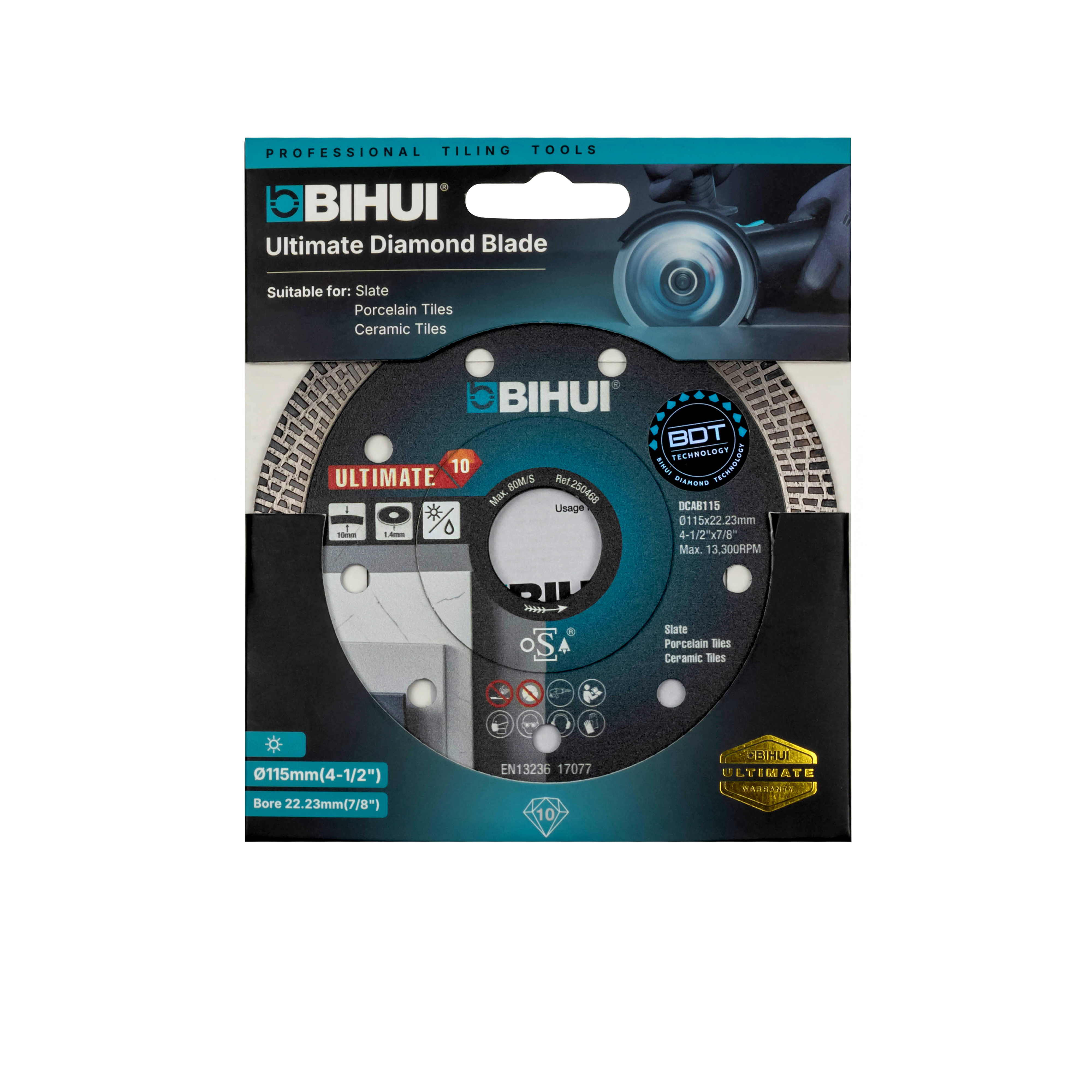 Изображение товара Алмазный диск BIHUI Ultimate 115x22.2 для резки мрамора