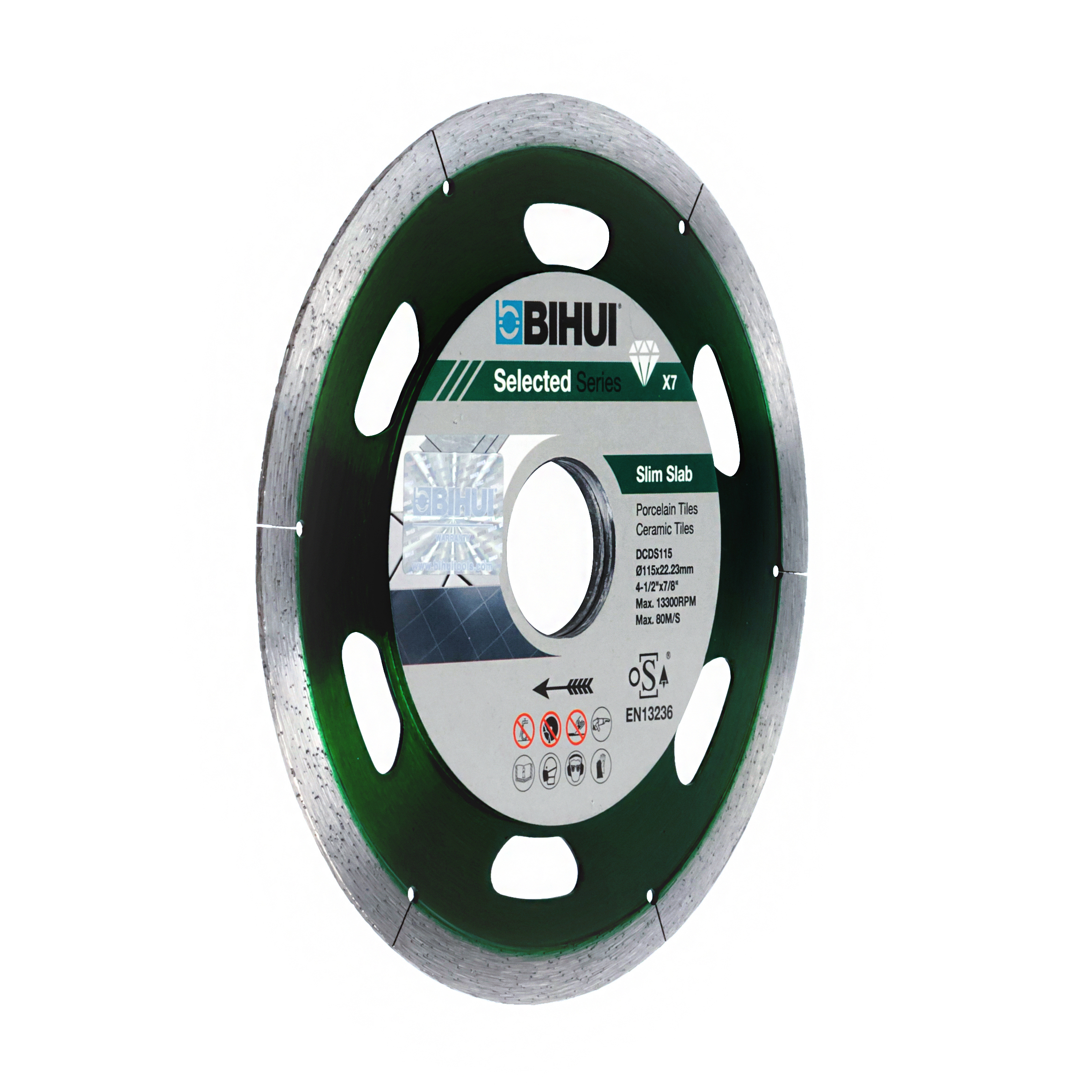 Изображение товара Диск алмазный по граниту Bihui B-Slim сегментный 115x22.2x1.1 мм