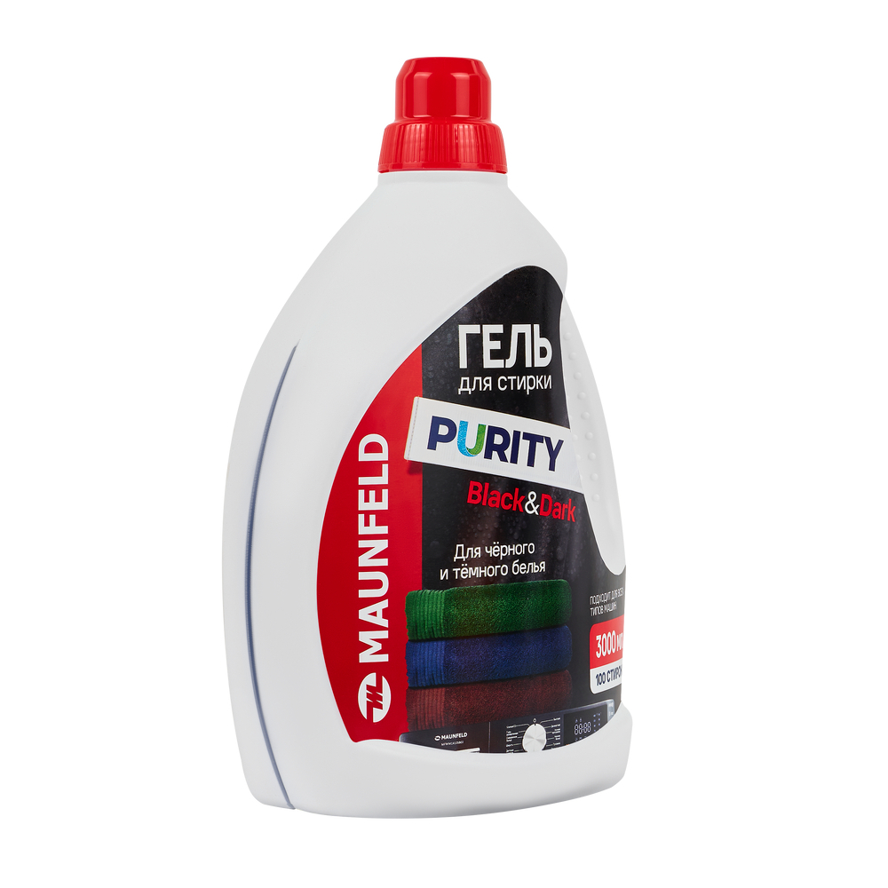 Изображение товара Гель для стирки Maunfeld Purity Black&Dark MWL2000PB 2 л Изображение товара Гель для стирки Maunfeld Purity Black&Dark MWL2000PB 2 л