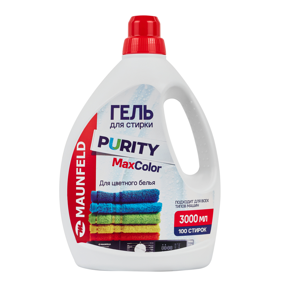 Изображение товара Гель для стирки Maunfeld Purity Max color MWL3000PC 3 л Изображение товара Гель для стирки Maunfeld Purity Max color MWL3000PC 3 л