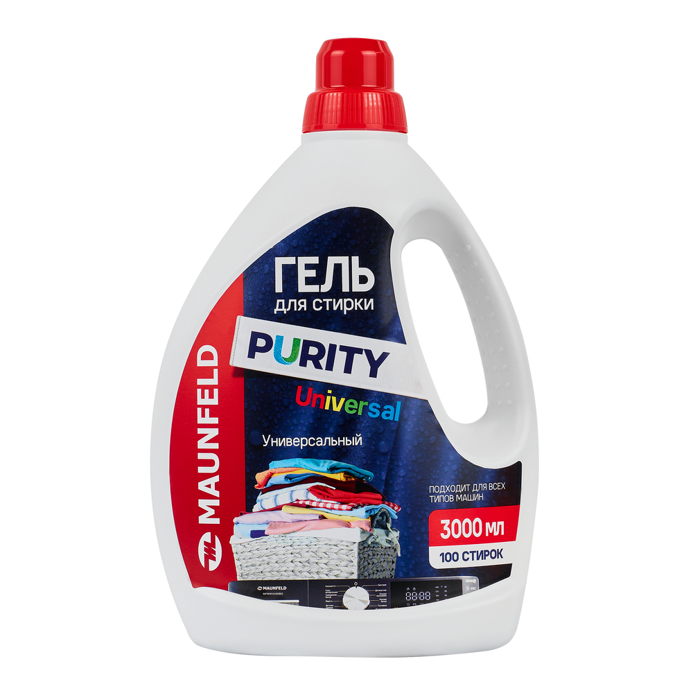 Изображение товара Гель для стирки Maunfeld Purity Universal MWL3000PU 3 л Изображение товара Гель для стирки Maunfeld Purity Universal MWL3000PU 3 л