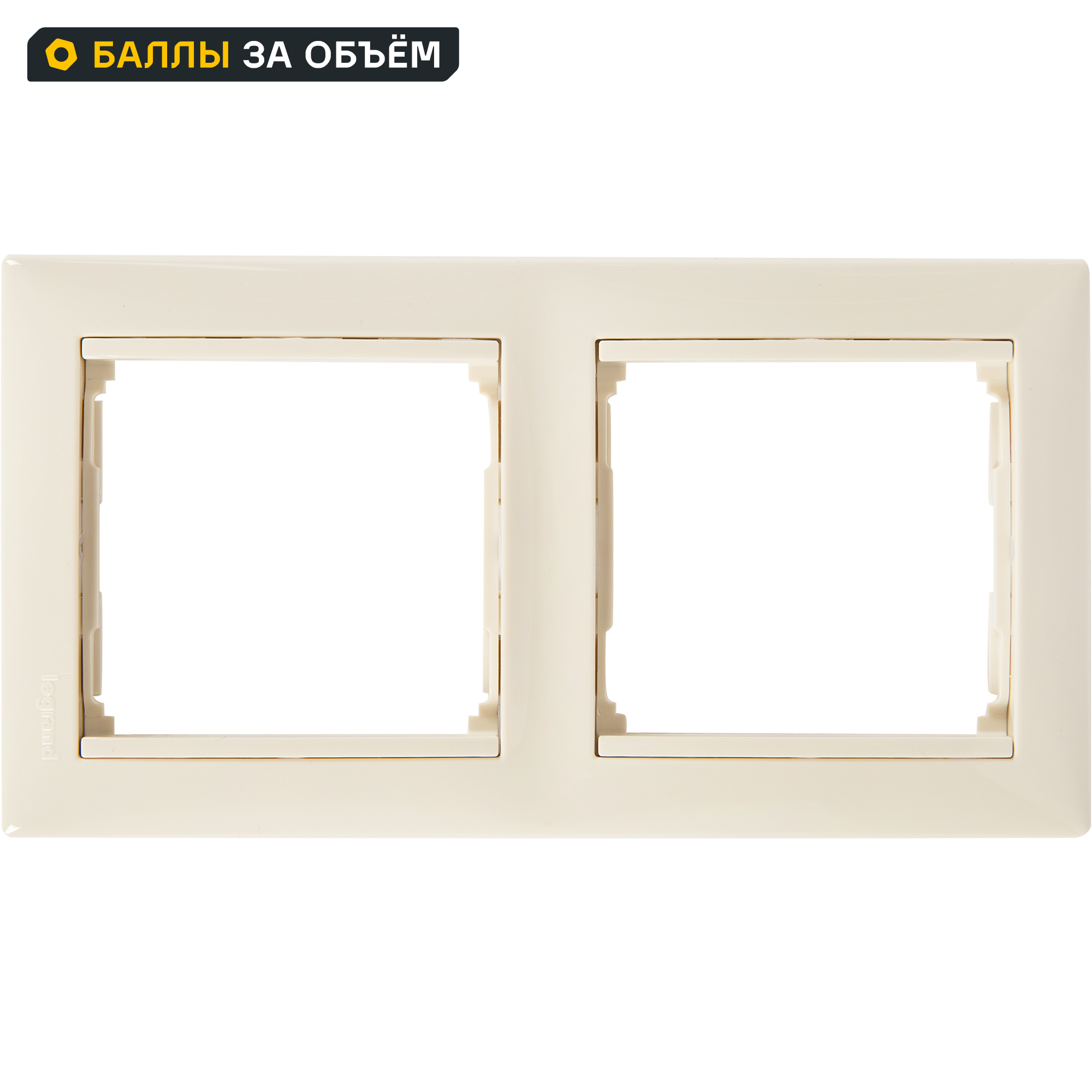 Изображение товара Рамка для розеток и выключателей Legrand Valena 2 поста слоновая кость