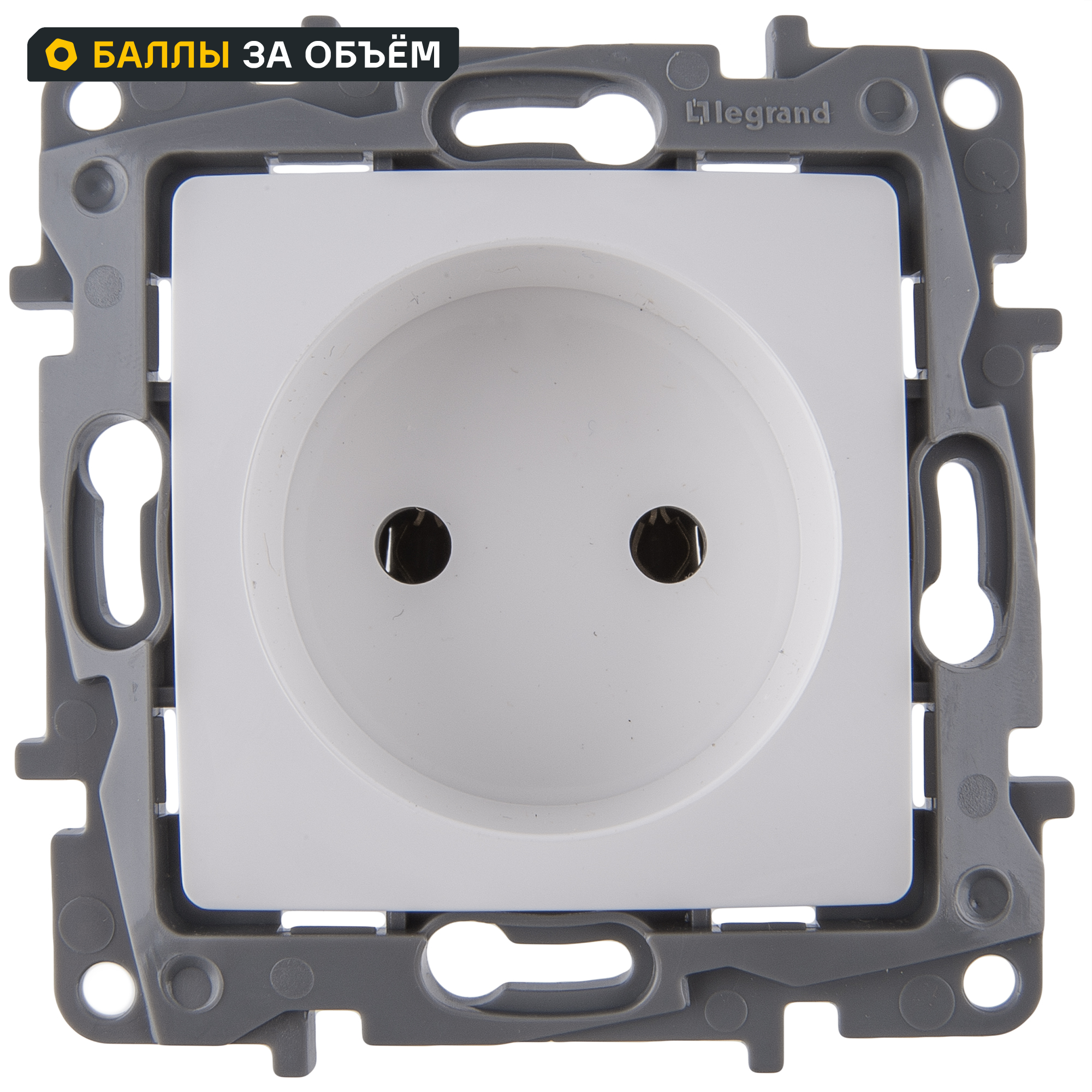 Изображение товара Розетка без заземления Legrand Etika 16 А 250 В белый для скрытого монтажа