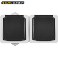 Изображение товара Розетка накладная LK Studio Aqua с заземлением и крышкой IP54 серый