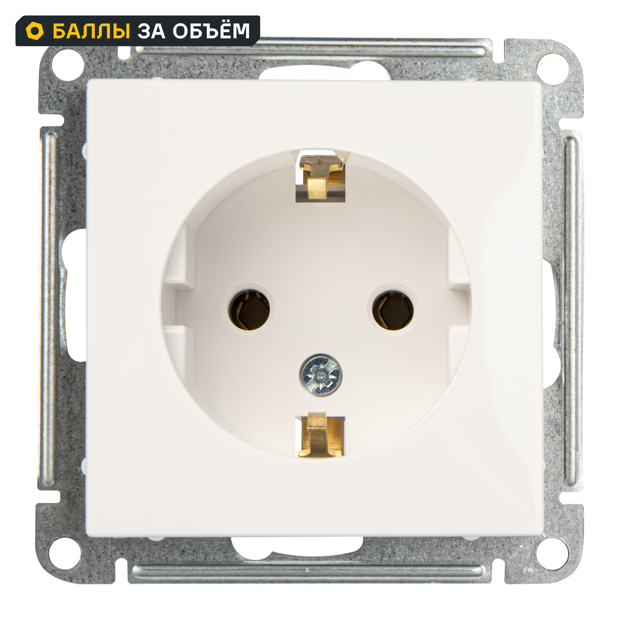 Изображение товара Розетка встроенная SERIES W59 с заземлением белый монтаж в стену