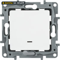 Изображение товара Переключатель одноклавишный с подсветкой Legrand Etika 10А 250В белый для внутреннего монтажа