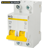 Изображение товара Автоматический выключатель IEK Home ВА47-29 1P N C10 А 4.5 кА
