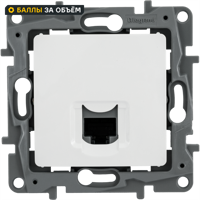 Изображение товара Розетка компьютерная RJ45 категория 6 UTP - Legrand Etika - белый