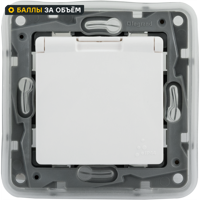 Изображение товара Встроенная влагозащищенная розетка Legrand Etika с заземлением IP44 белая