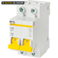 Изображение товара Автоматический выключатель IEK Home ВА47-29 2P N C40 А 4.5 кА