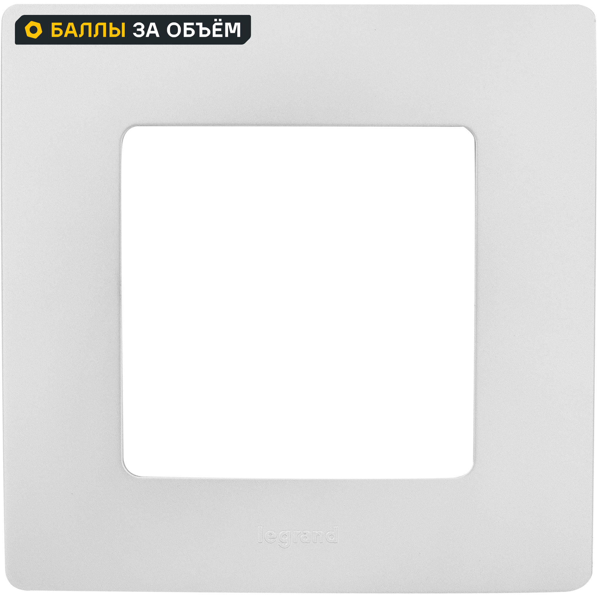 Изображение товара Рамка для розеток и выключателей Legrand Etika 1 пост алюминий глянцевая Россия