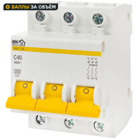 Изображение товара Автоматический выключатель IEK Home ВА47-29 3P C40 А 4.5 кА