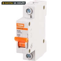 Изображение товара Автоматический выключатель Ва47 63 1P C25 4 5 кА SQ0218 0005 TDM Electric