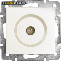 Изображение товара Розетка телевизионная Lezard Vesna жемчужный белый устойчивая к механическим повреждениям