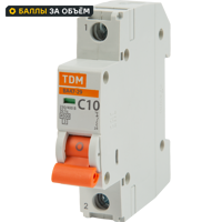 Изображение товара Автоматический выключатель TDM ELECTRIC ВА47-29 10 А для защиты электросети