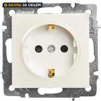 Изображение товара Розетка Lezard Vesna с защитой от детей жемчужный белый перламутр