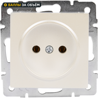 Изображение товара Розетка Lezard Vesna без заземления жемчужно-белый перламутровый IP20 220В