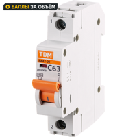 Изображение товара Автоматический выключатель TDM Electric ВА47-29 1P C63 А 4.5 кА SQ0206-0080