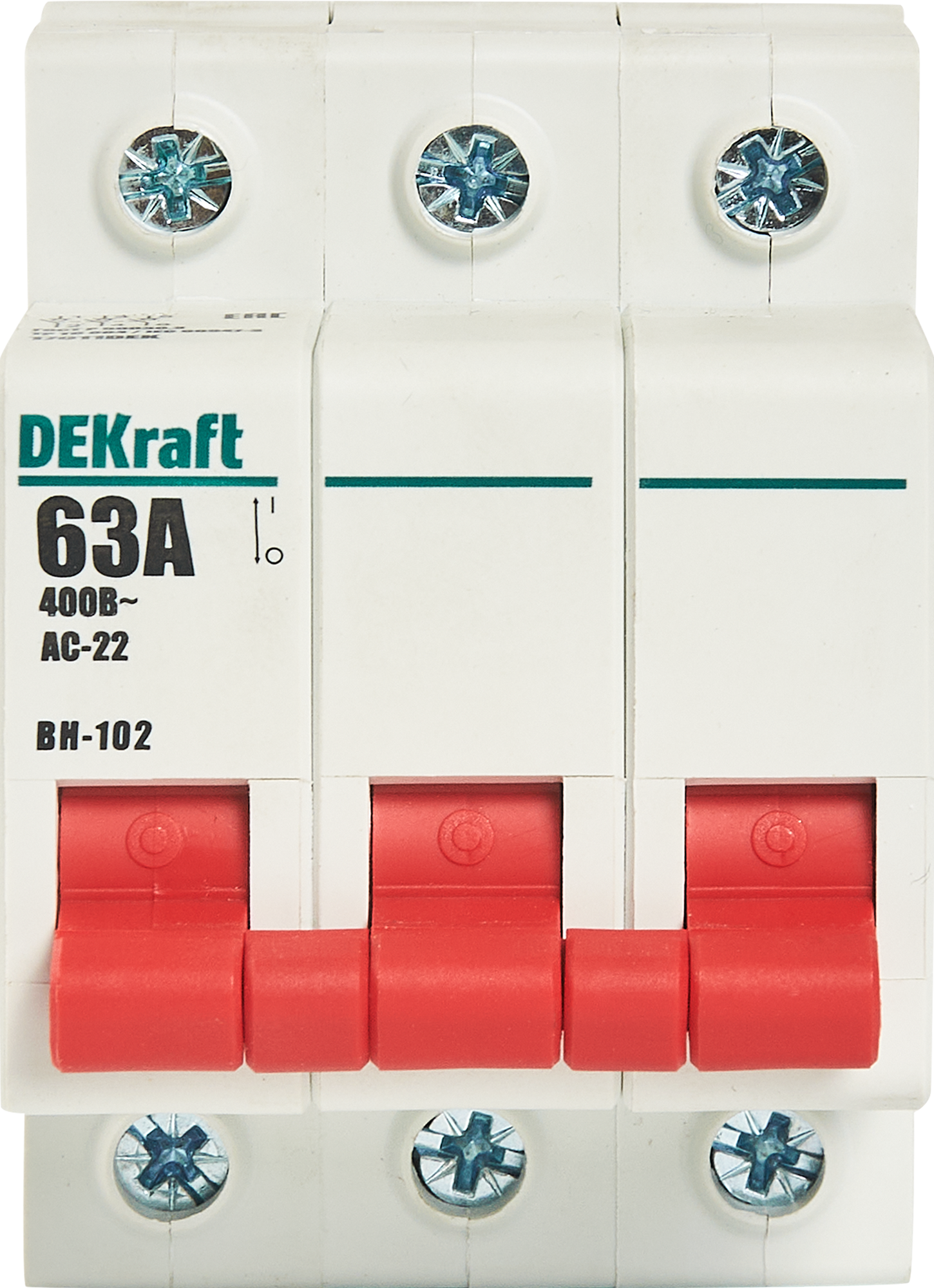 Выключатель-разъединитель Dekraft ВН-102 63 А 3P 63 А 17011DEK - 2