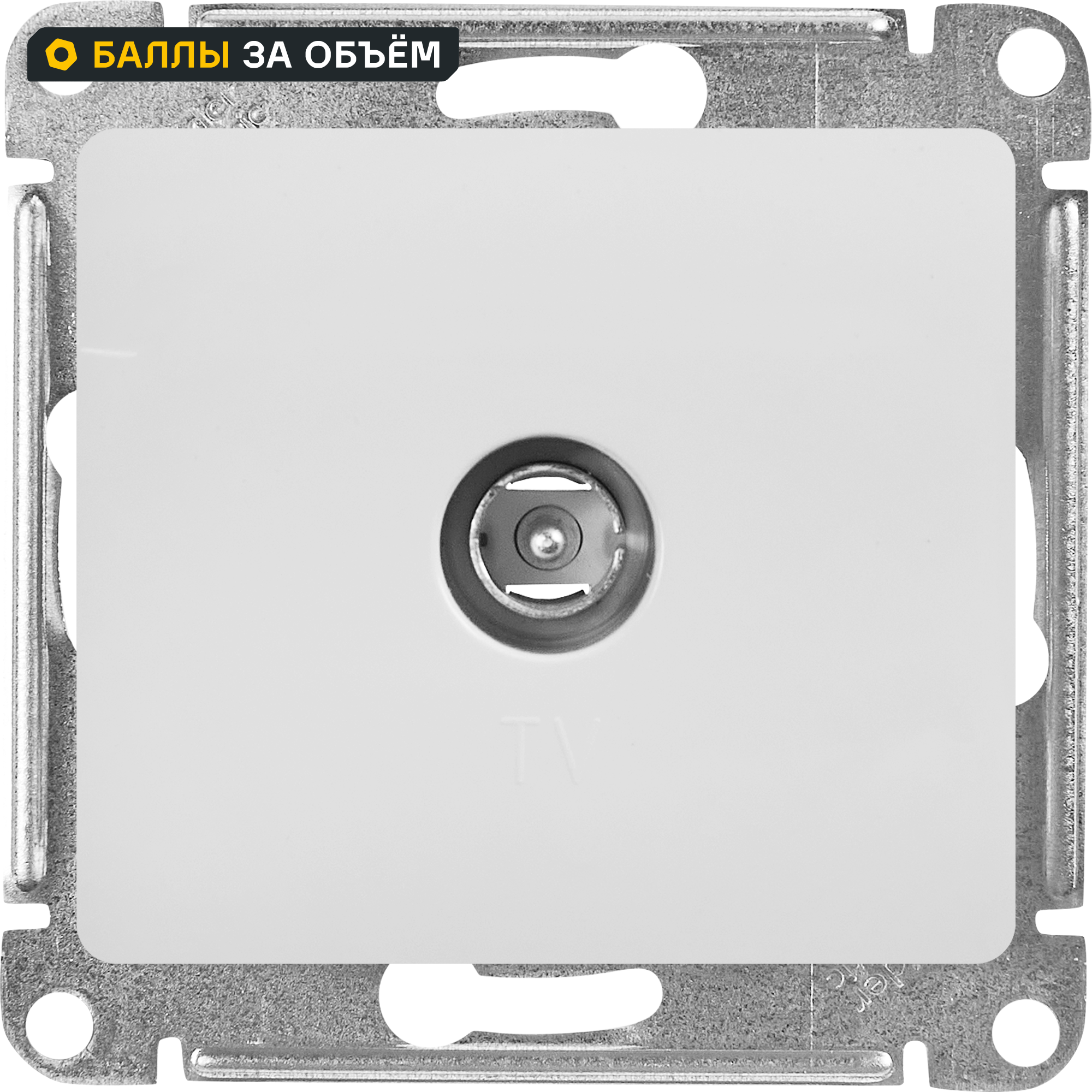 Изображение товара Коннектор ТВ встраиваемый Systeme Electric Glossa цвет белый