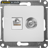 Изображение товара Розетка двойная компьютерная встраиваемая Schneider Electric Glossa RJ45