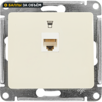Изображение товара Розетка компьютерная встраиваемая Systeme Electric Glossa RJ45 UTP cat 5e цвет бежевый