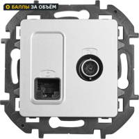 Изображение товара Розетка двойная TV+RJ45 категория 5e UTP - Lexman Lilian - алюминий