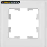 Изображение товара Рамка для розеток и выключателей IEK Brite 1 пост стекло белый IP44