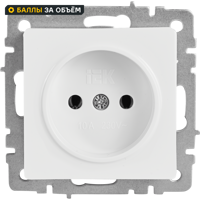 Изображение товара Розетка IEK Brite РС10-1-0-БрБ встраиваемая без заземления белая IP20