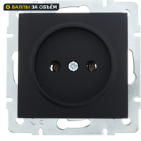 Изображение товара Lezard Vesna 742 4288 121B встраиваемая розетка без заземления черный