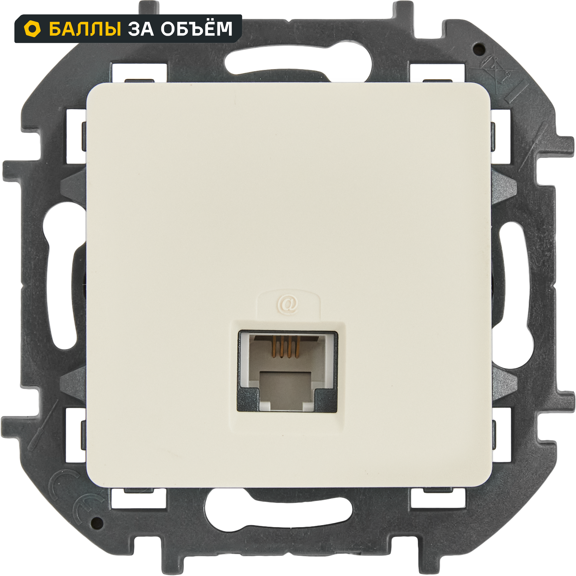 Изображение товара Розетка телефонная RJ11 - Lexman Lilian - слоновая кость