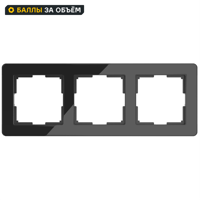 Изображение товара Рамка для розеток и выключателей Werkel W0032708 серия Acrylic черная 3 поста