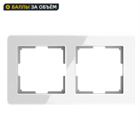 Изображение товара Рамка для розеток и выключателей Werkel W0022701 2 поста белая стильная акриловая рамка