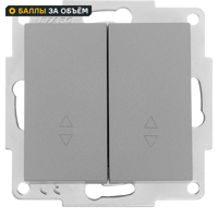 Изображение товара Встраиваемый проходной выключатель Lezard Vesna 742-3588-106 с 2 клавишами платина