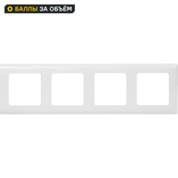 Изображение товара Рамка для розеток и выключателей Lexman Lilian Classic 4 поста белая