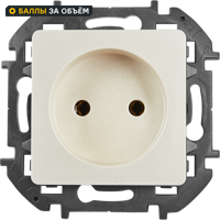 Изображение товара Розетка без заземления - Lexman Lilian - без шторок 16А 250В винтовые зажимы - жемчуг