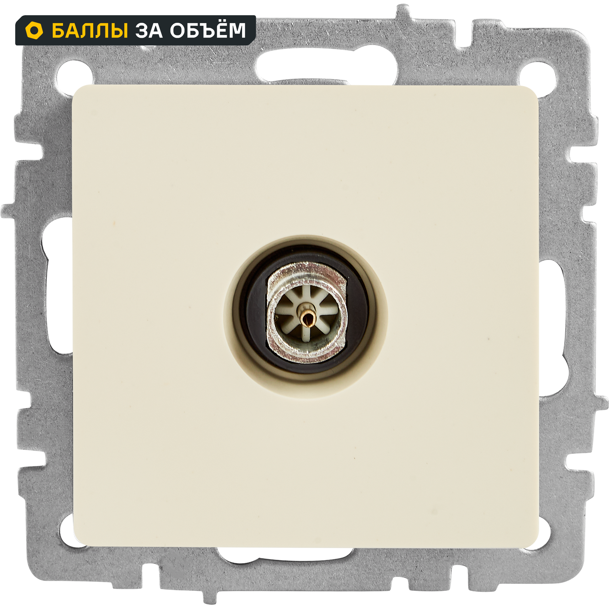 Изображение товара Розетка TV встраиваемая оконечная IEK Brite РТВ11-0-БрКр цвет бежевый